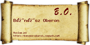 Bánász Oberon névjegykártya